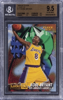 1996-97 Fleer Lucky 13 #13 Kobe Bryant Rookie Card - BGS GEM MINT 9.5